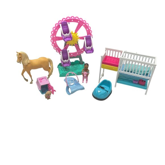 Barbie Accessories Bundle – Horse, Chelsea Ride, Nursery Pieces & More (7 pcs) - Picture 2 of 11